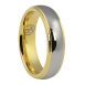 FTR-060-Polished-Tungsten-Ring-with-Gold-Step-Edge-video