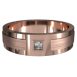 WWAD7000-RG-Carved Line Pattern Rose Gold Diamond Men's Wedding Ring