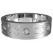 WWAD7017-PL-Platinum Brushed Men's Wedding Band with Geometric Design
