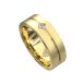 WWAD7046-YG-Classic Flat Brushed Yellow Gold Men's Wedding Band