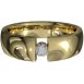 WWAD7051-YG-Polished Yellow Gold Men's Wedding Ring with Tension Diamond