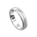 WWAD7055-WG-Double Brushed White Gold Men's Wedding Ring with Polished Highlight
