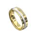 WWAD7057-YW-Sparkly Flat Polished Men's Wedding Ring