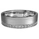 WWAD7059-WG-White Gold Brushed Men's Wedding Ring with Side Row Diamond