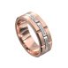WWAD7068-RW-Wide Brushed Classic Gold Men's Wedding Ring