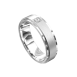 Remarkable White Gold Brushed and Polished Mens Ring
