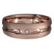 WWAD7083-RG-Bold Geometric Rose Gold Brushed Men's Wedding Ring