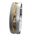 WWAD7083-WY-Striking Polished Gold Men's Wedding Ring
