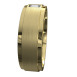 WWAD7084-YG-Wide Brushed Yellow Gold Men's Wedding Band with Baguette Diamond