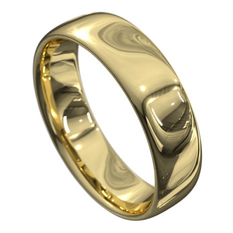 Stunning Yellow Gold Mens Wedding Ring